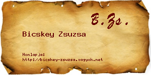 Bicskey Zsuzsa névjegykártya
