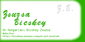 zsuzsa bicskey business card